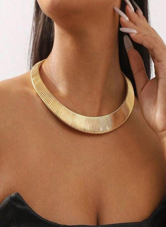 JAVARNV Chunky Gold Necklace Statement Necklace for Women Dainty Gold Choker Necklaces Exaggerated Ethnic Big Statement Jewelry Gifts Christmas stocking stuffs - Image 2